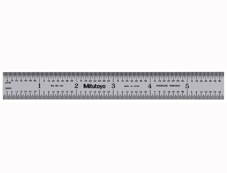 Thước lá Mitutoyo 182-302, 0-150mm/6, rộng 13mm 