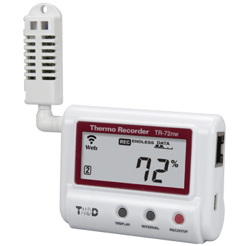 Nhiệt ẩm kế tự ghi Tandd TR-72nw, dải đo nhiệt độ  0 ~ 55°C, dải đo độ ẩm 10 ~ 95% RH