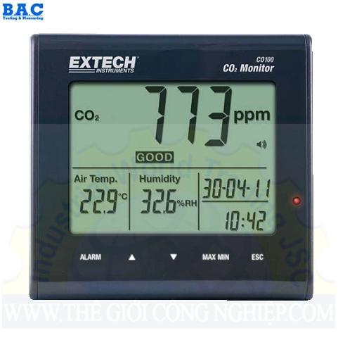 ĐỒNG HỒ ĐO KHÍ CO2, NHIỆT ĐỘ VÀ ĐỘ ẨM EXTECH CO100