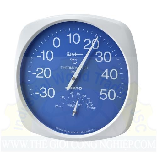 Đồng hồ nhiệt ẩm kế treo tường SK-Sato  TH-300 , dải đo nhiệt độ từ -30 đến 50°C, dải đo độ ẩm từ 20 đến 100%
