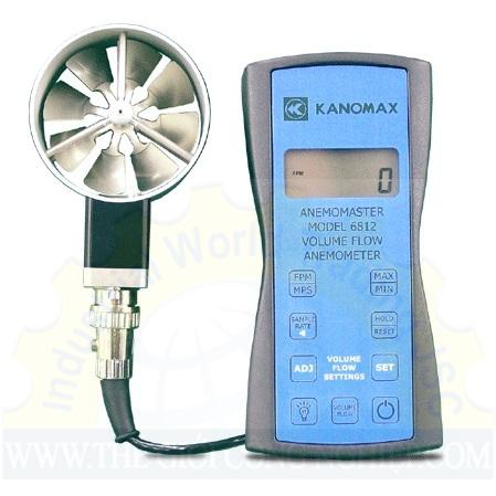 Máy đo gió cầm tay Kanomax 6810 , bằng cánh quạt quay điện tử, độ chính xác 40-7800 feet/1 phút
