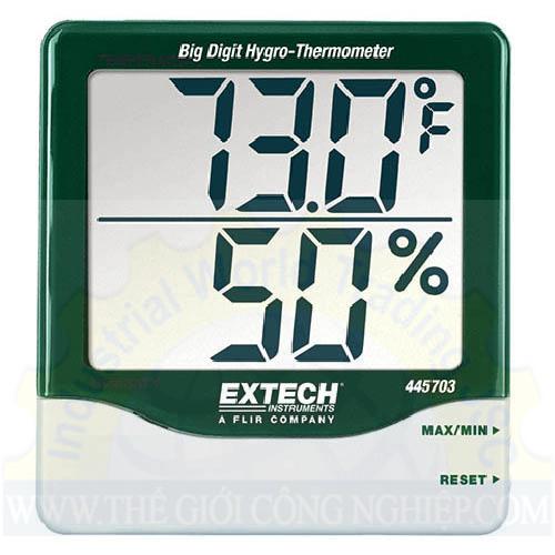 Máy đo nhiệt độ, độ ẩm dải đo nhiệt độ -10 đến 60°C, dải đo độ ẩm 10 đến 85%RH  Extech 445703