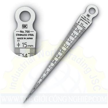 Thước đo khe hở mối hàn SK TPG-700A, khoảng đo: 1~15mm, góc côn 7°9'10