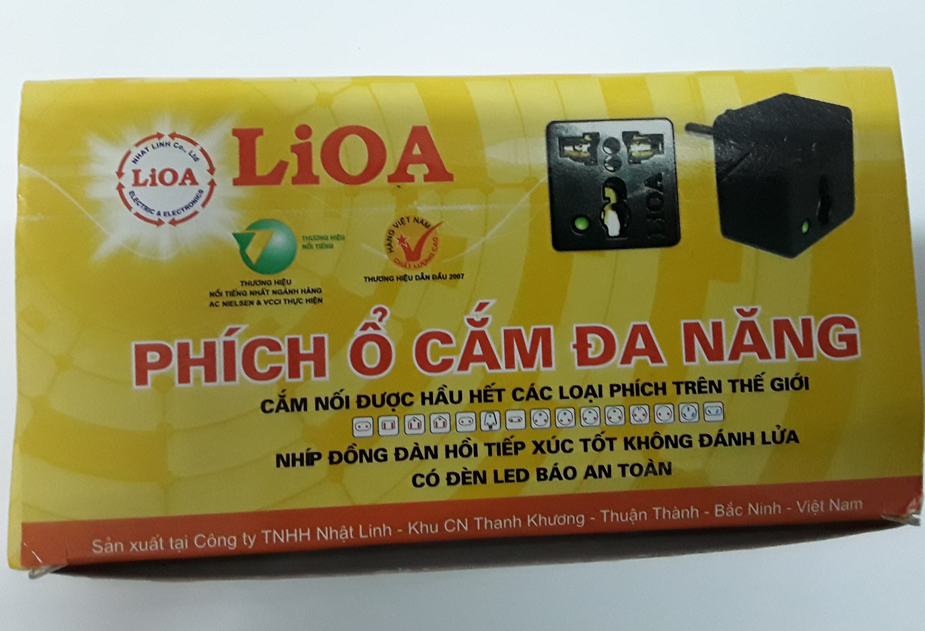 Phích cắm chuyển 2 chấu sang 3 chấu phi 4 LiOA ONC