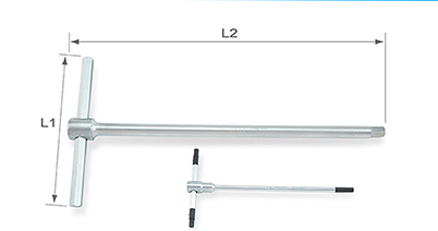 Tuýp chữ T TOPTUL AGDA0418, đầu lục giác 4mm