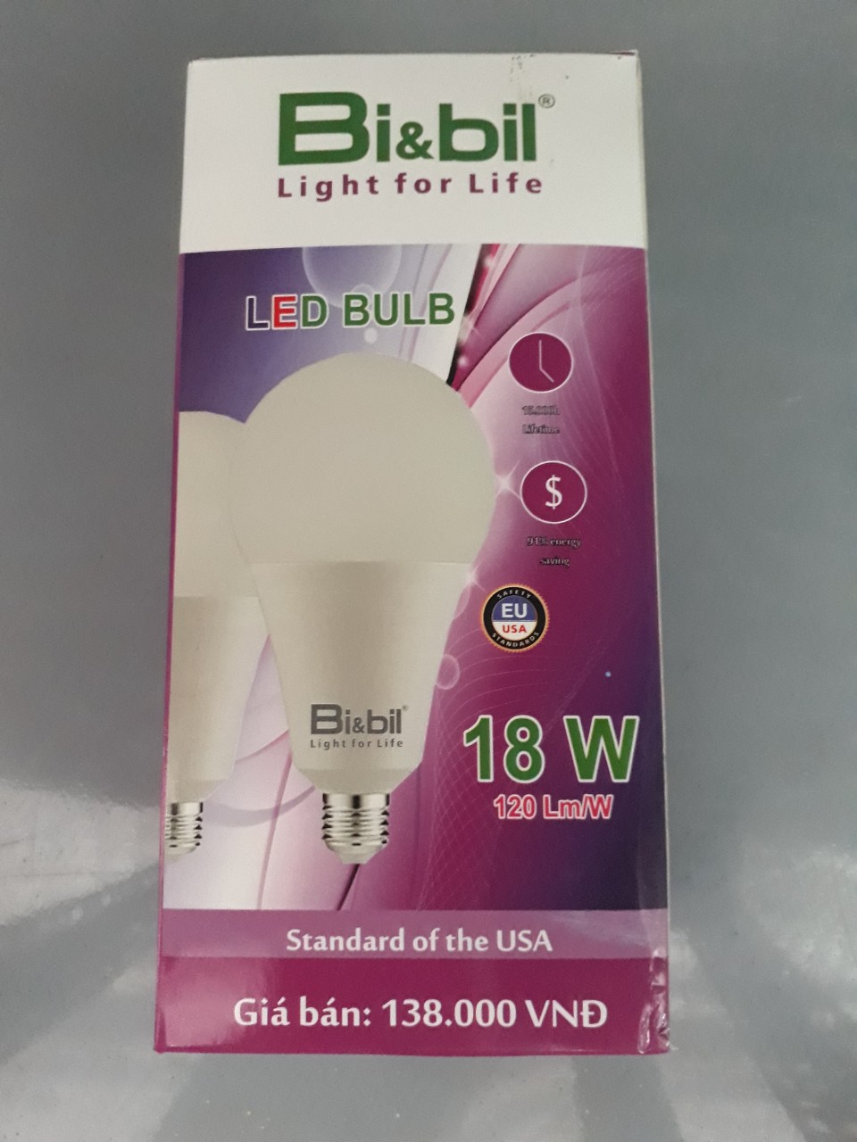 Đèn led Bulb 18W ánh sáng trắng 