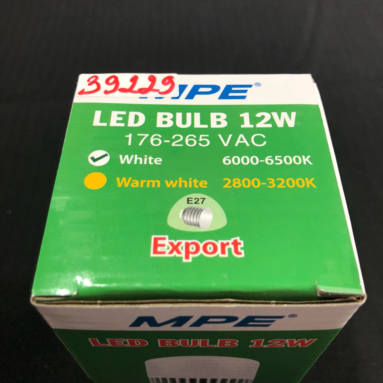 Đèn led buld 12w Mpe LBA-12T, ánh sáng trắng