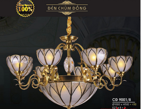 ĐÈN CHÙM ĐỒNG HUFA CĐ 9001/8