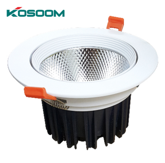 Đèn LED âm trần mắt trâu chip COB 12W, kích thước Ø106×68mm, lỗ khoét trần Ø90-95 mm, Kosoom KSTH14112W (ÁNH SÁNG TRẮNG)