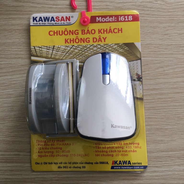 Chuông báo khách không dây 32 kiểu chuông KAWASAN KW-I618B