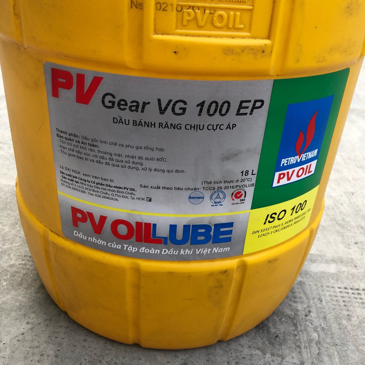 Dầu bánh răng chịu cực áp Gear VG 100 EP  18lit