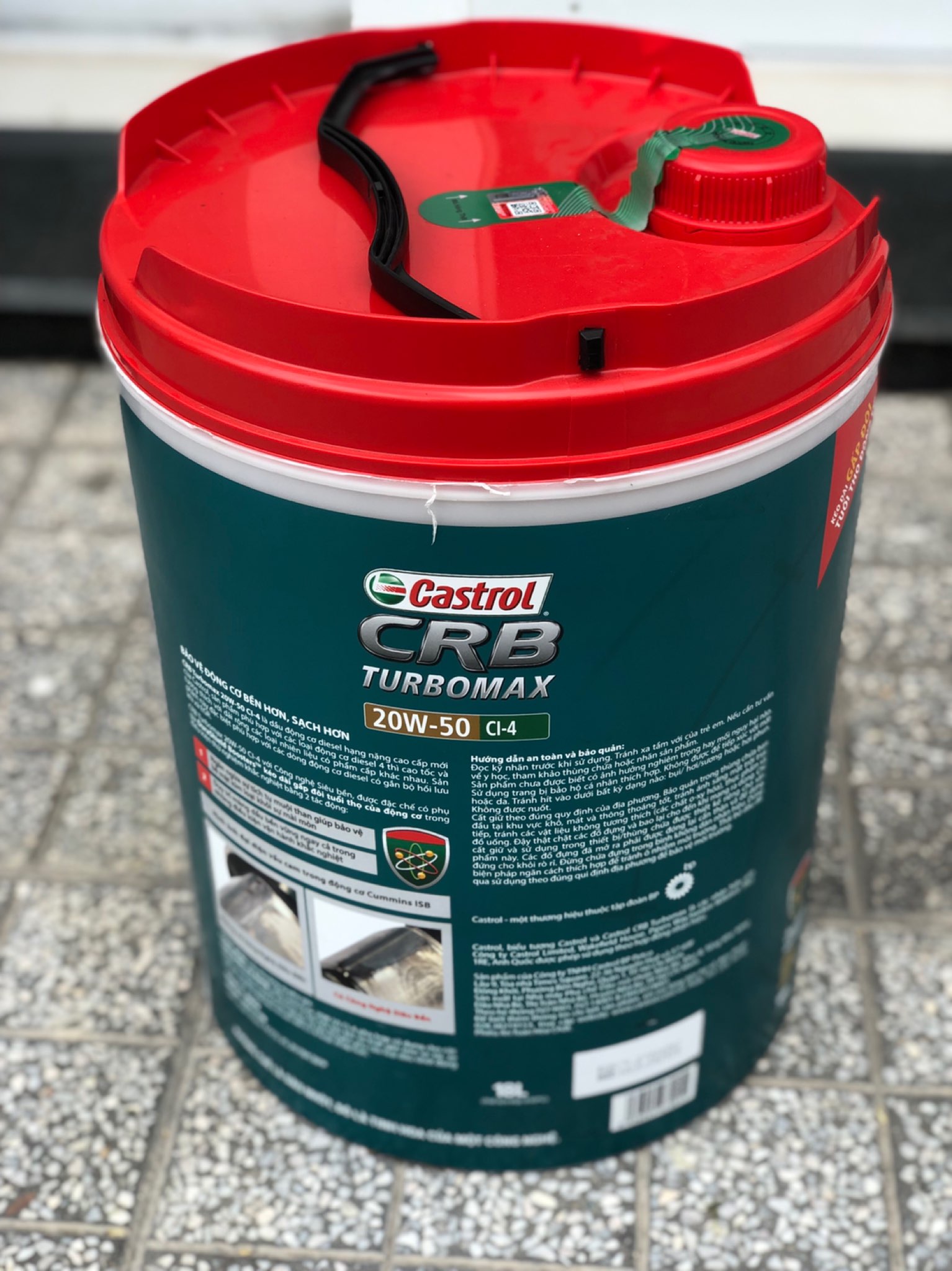 Nhớt Castrol  CRB Turbomax 20W-50 CI-4 18 Lít