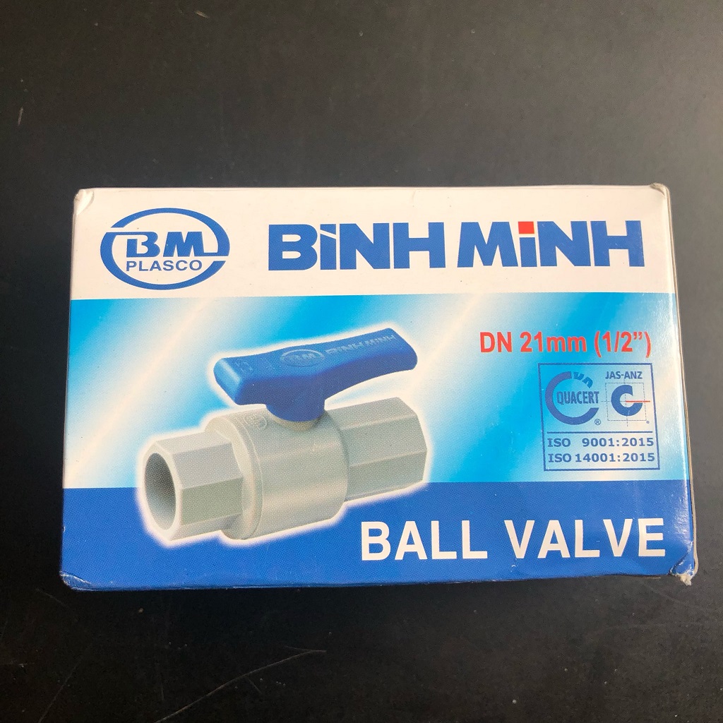 Van khóa nước nhựa PVC Bình Minh phi 21