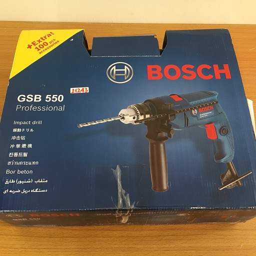 Máy khoan động lực 100 chi tiết Bosch GSB 550-SET