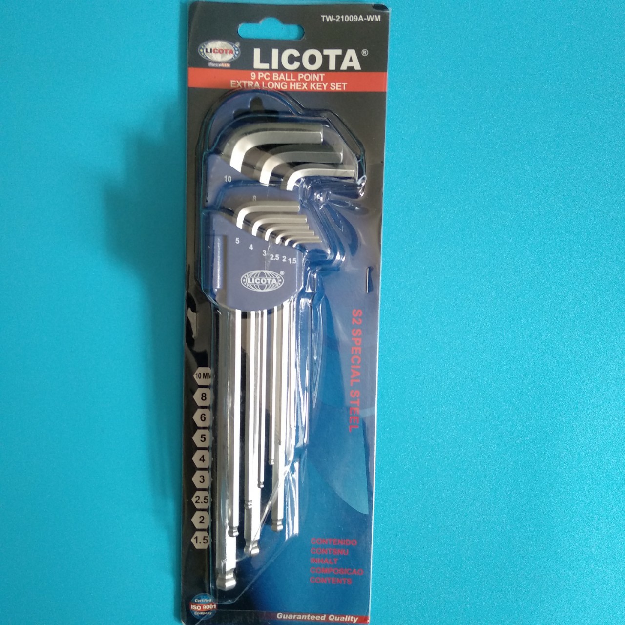 Bộ lục giác LICOTA TW-210009A-WM, có 9 chi tiết