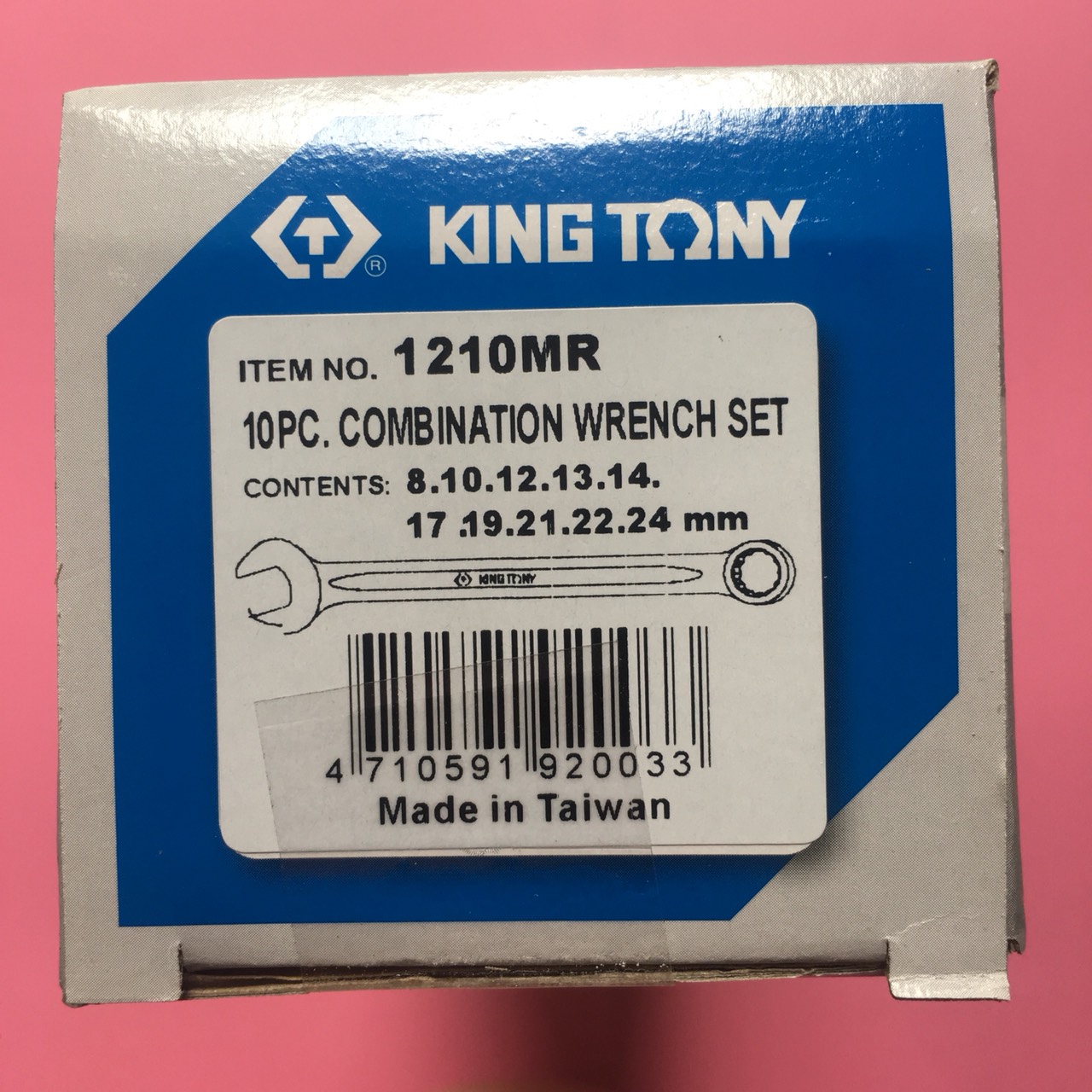 Bộ cờ lê vòng miệng 10 chi tiết 8-24mm KINGTONY 1210MR