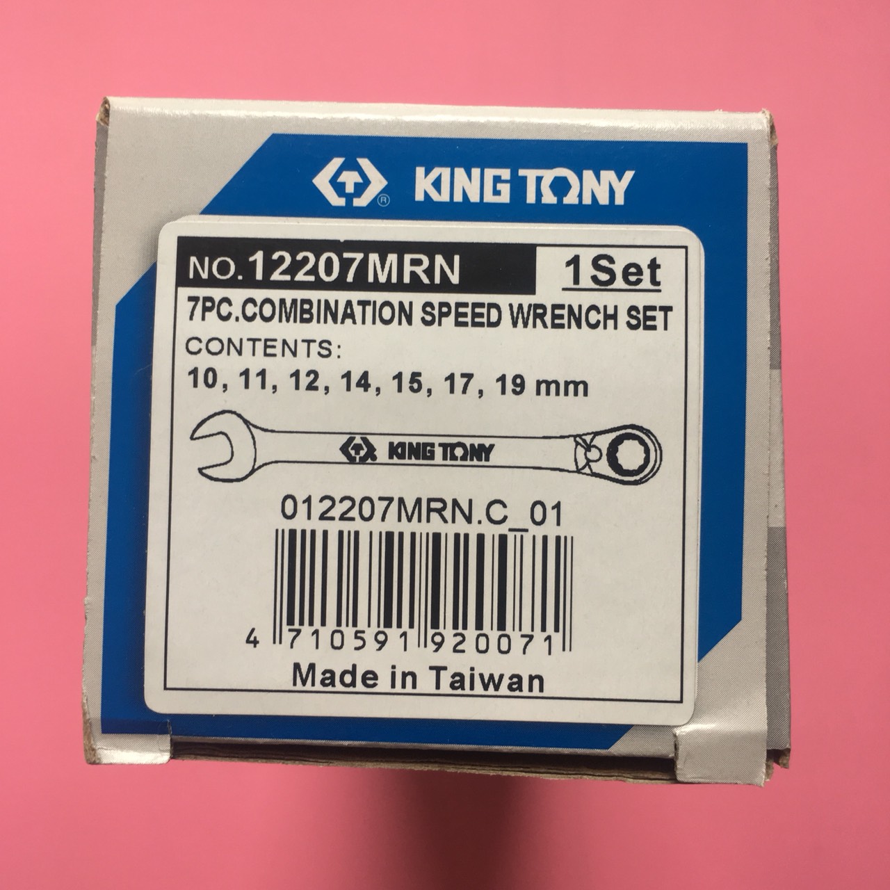 Bộ cờ lê vòng miệng tự động 7 chi tiết, 10-19mm KINGTONY 12207MRN