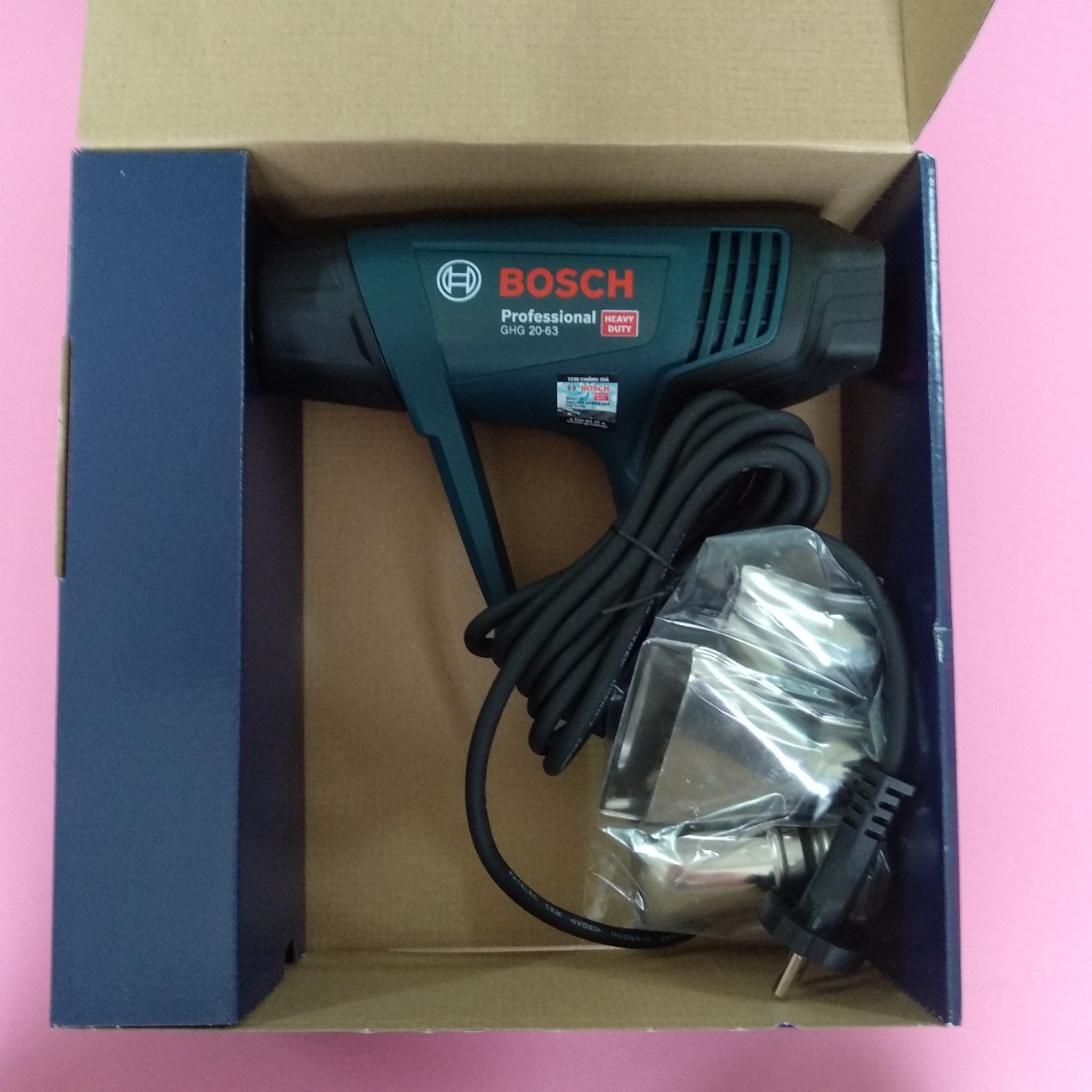 Súng thổi hơi nóng BOSCH GHG 630 DCE, 2000W