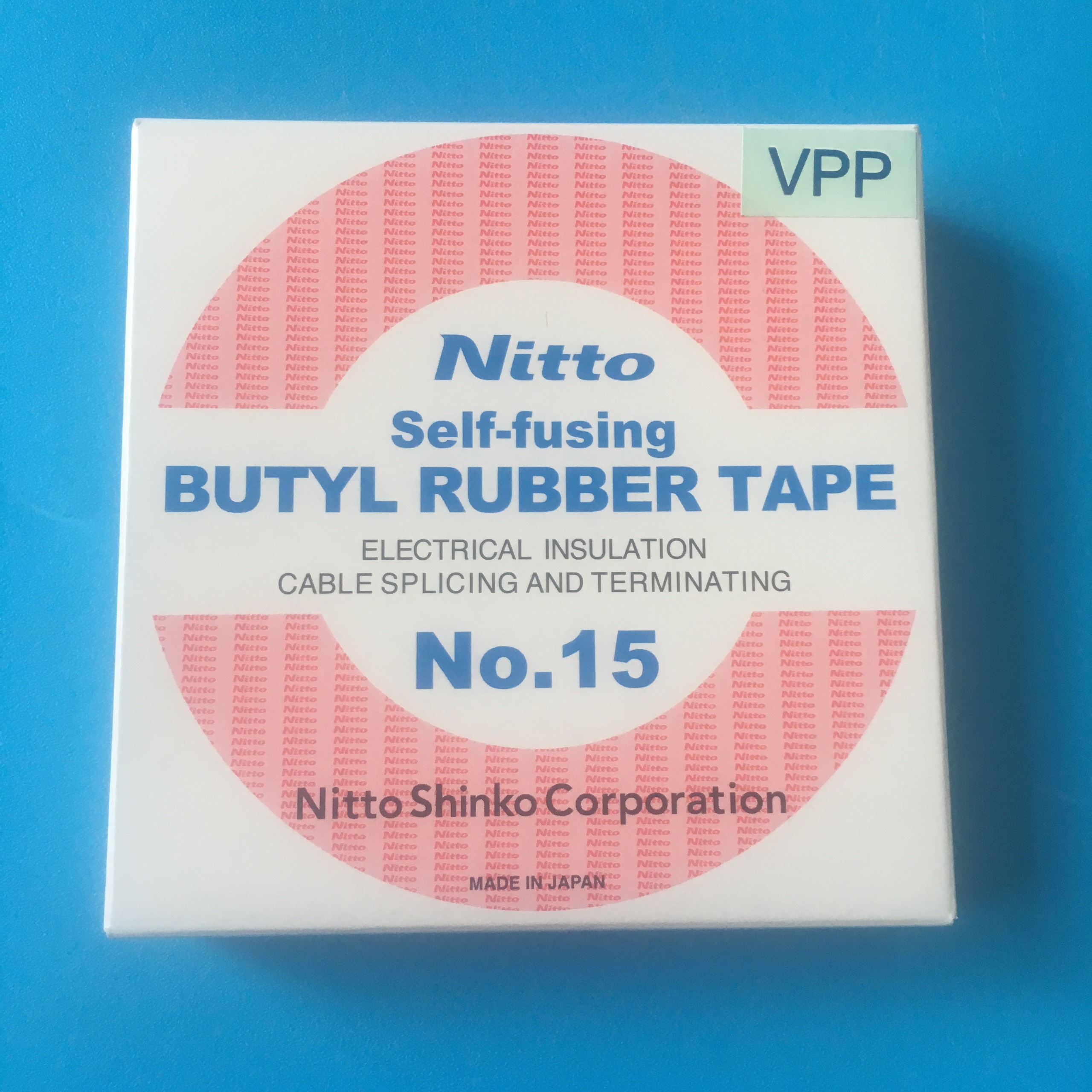 Băng keo cao su chống thấm nước Nitto-Shinko No.15, Cách điện 42KV, kích thước 0.5mmx19mmx10m