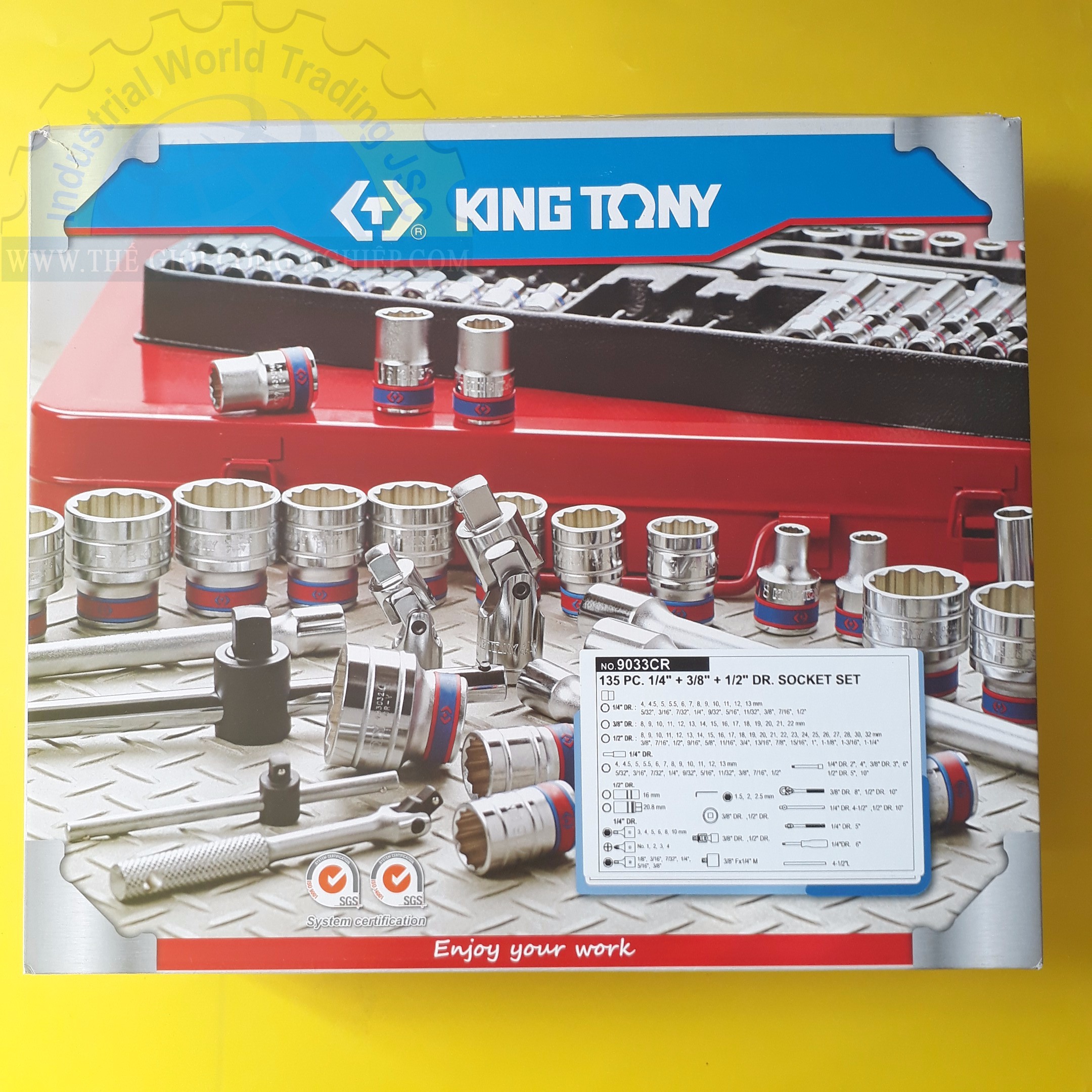 Bộ tuýp 135 chi tiết KINGTONY 9033CR