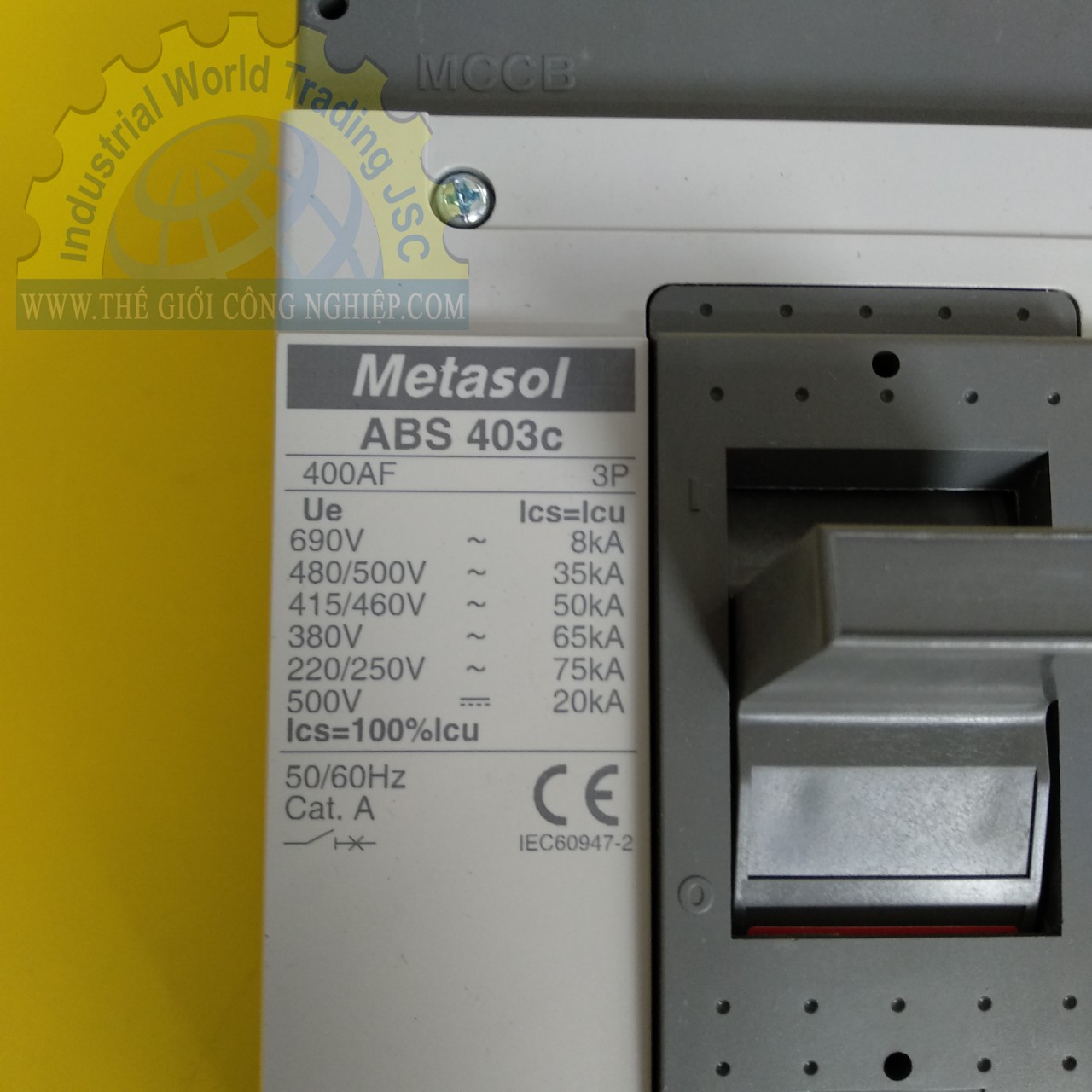 Cầu dao tự động MCCB (Aptomat) LS ABS403C 400A, khối 3 pha