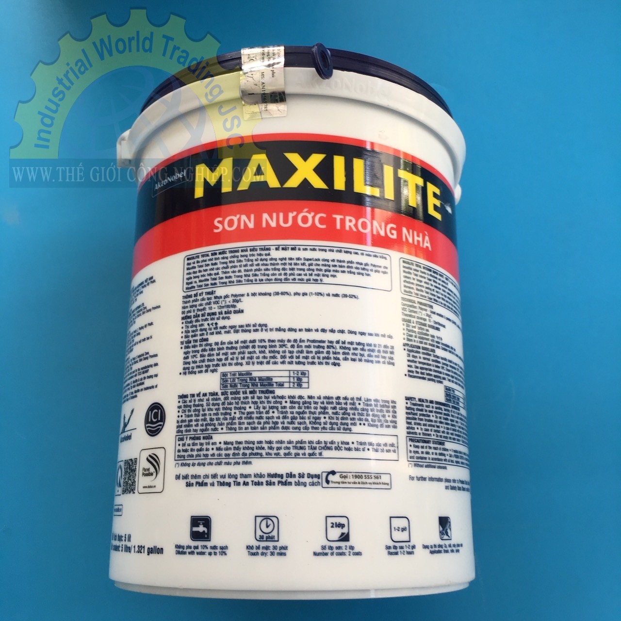 Sơn nội thất trắng trần Maxilite A901 25272S thùng 5L