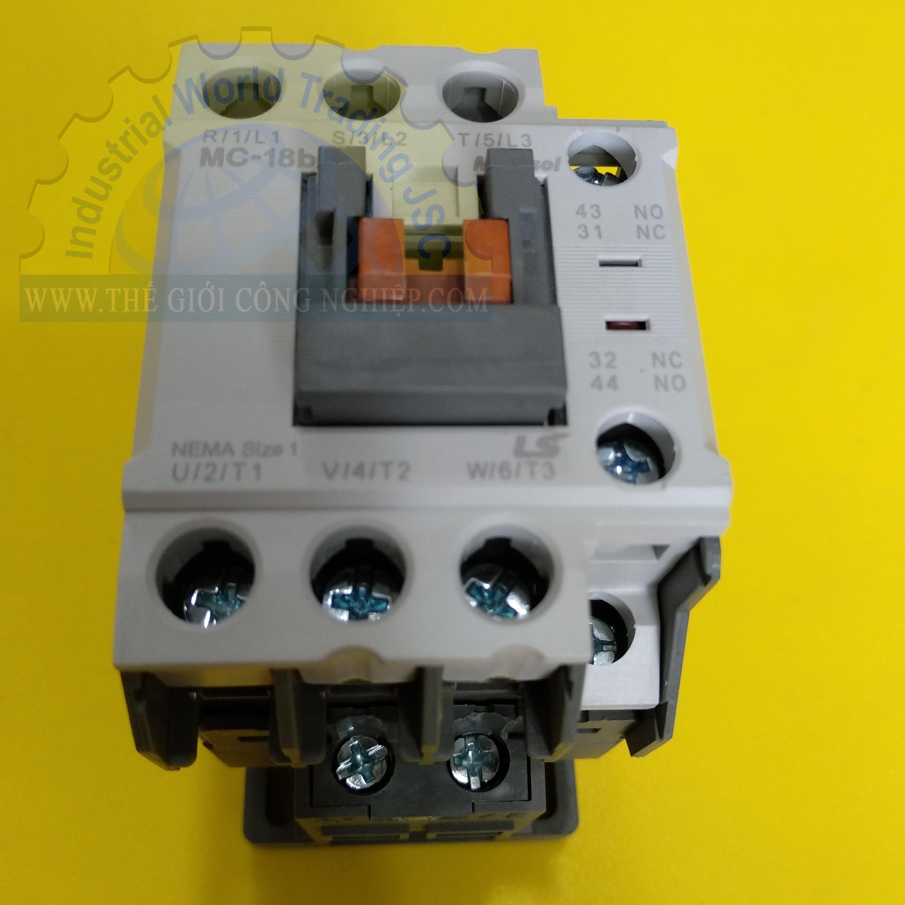 Khởi động từ Contactor 3 pha LS MC-18b 18A 7.5kW 1NO+1NC Coil 220V