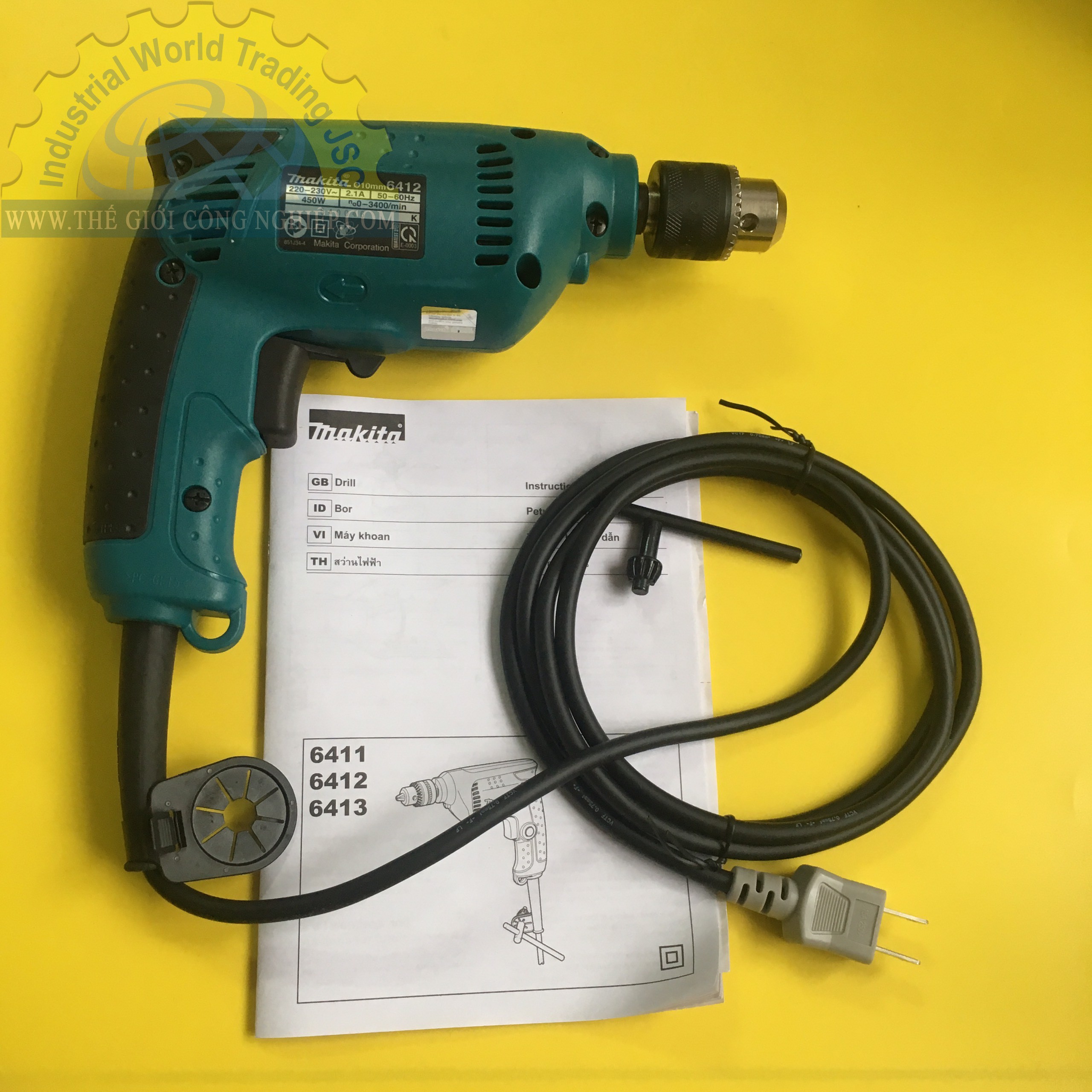  Máy khoan tốc độ cao 450W, 10mm Makita 6412