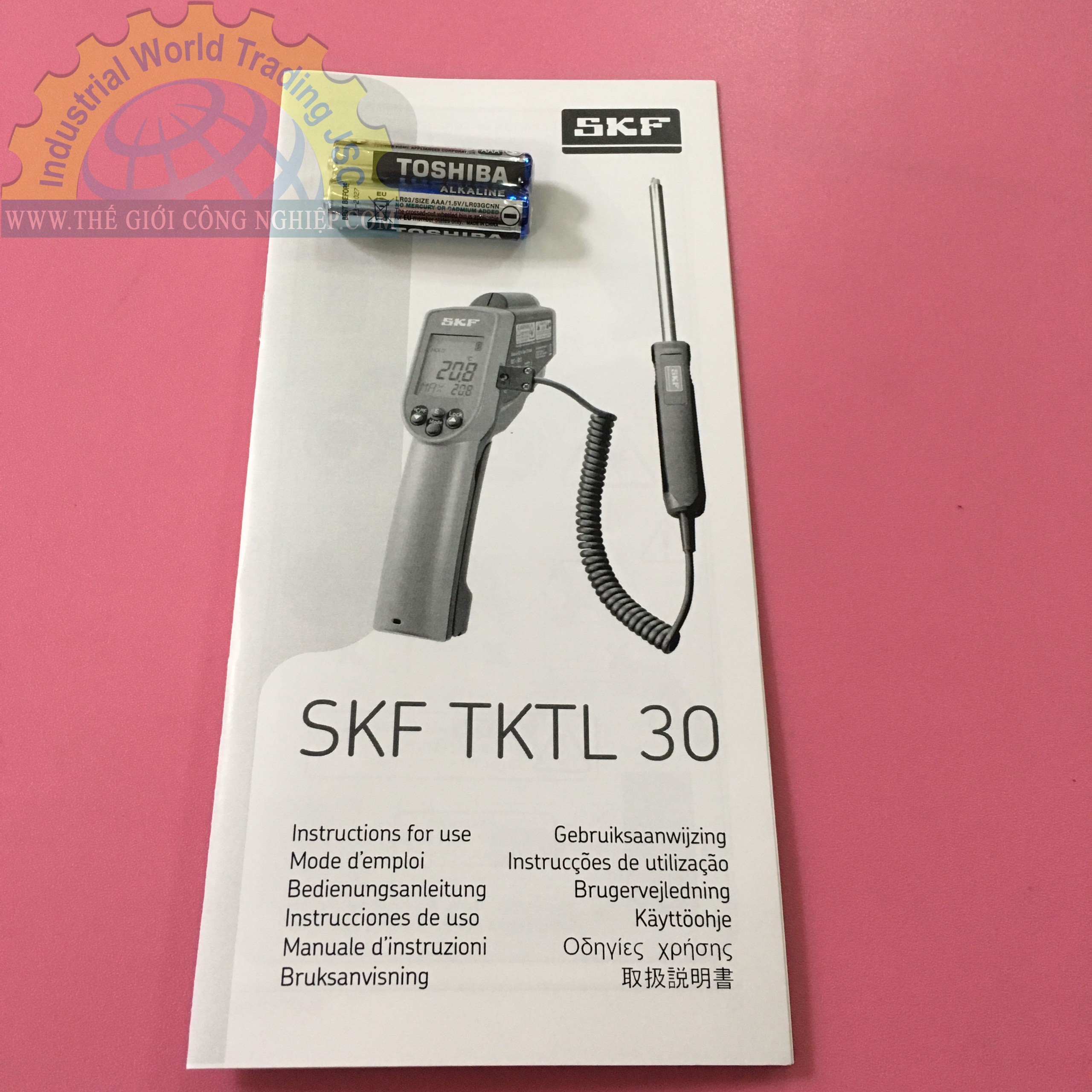 Súng đo nhiệt độ bằng tia hồng ngoại SKF TKTL-30, dải đo lớn: -60 ° C đến 1000°C 