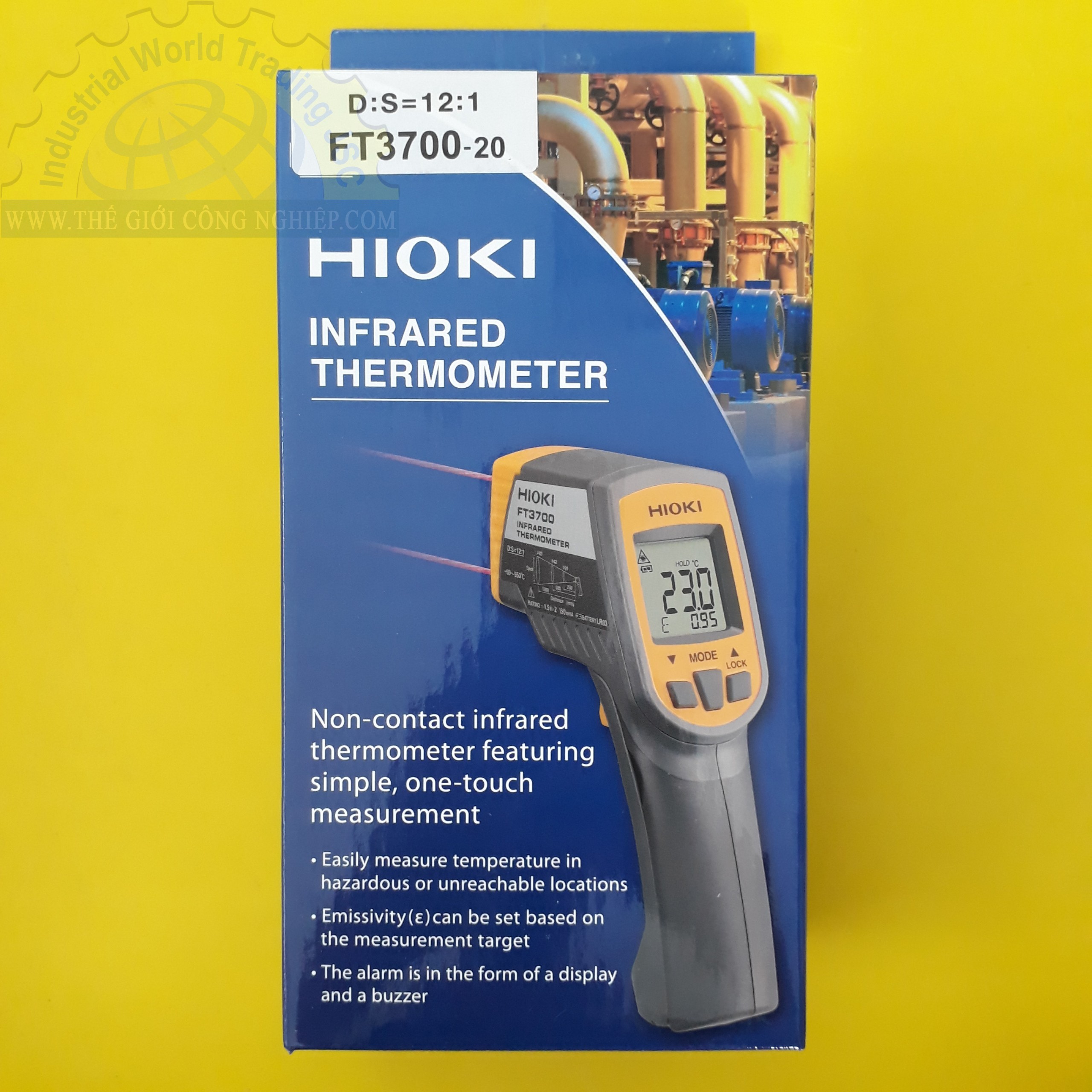  Súng đo nhiệt độ bằng tia hồng ngoại Hioki FT3700-20, dải đo -60°C đến 550°C