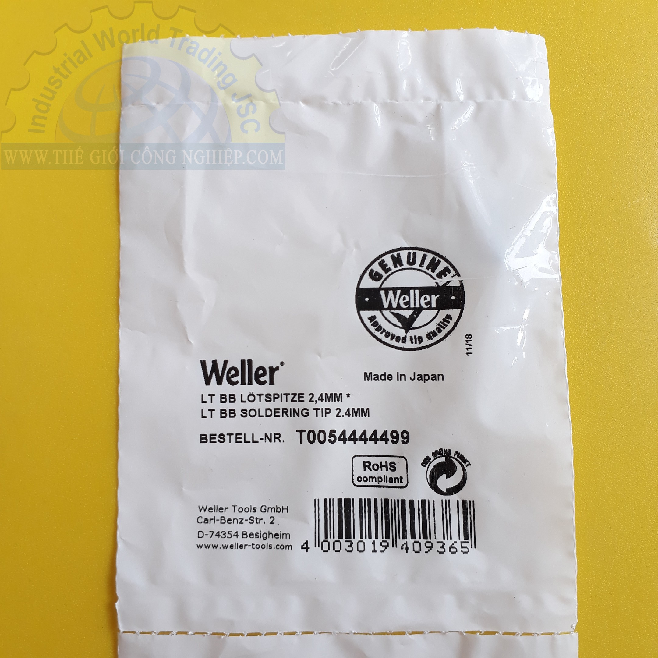 Tip hàn 2.4 WELLER LTBB, cho máy hàn thiếc WSP80