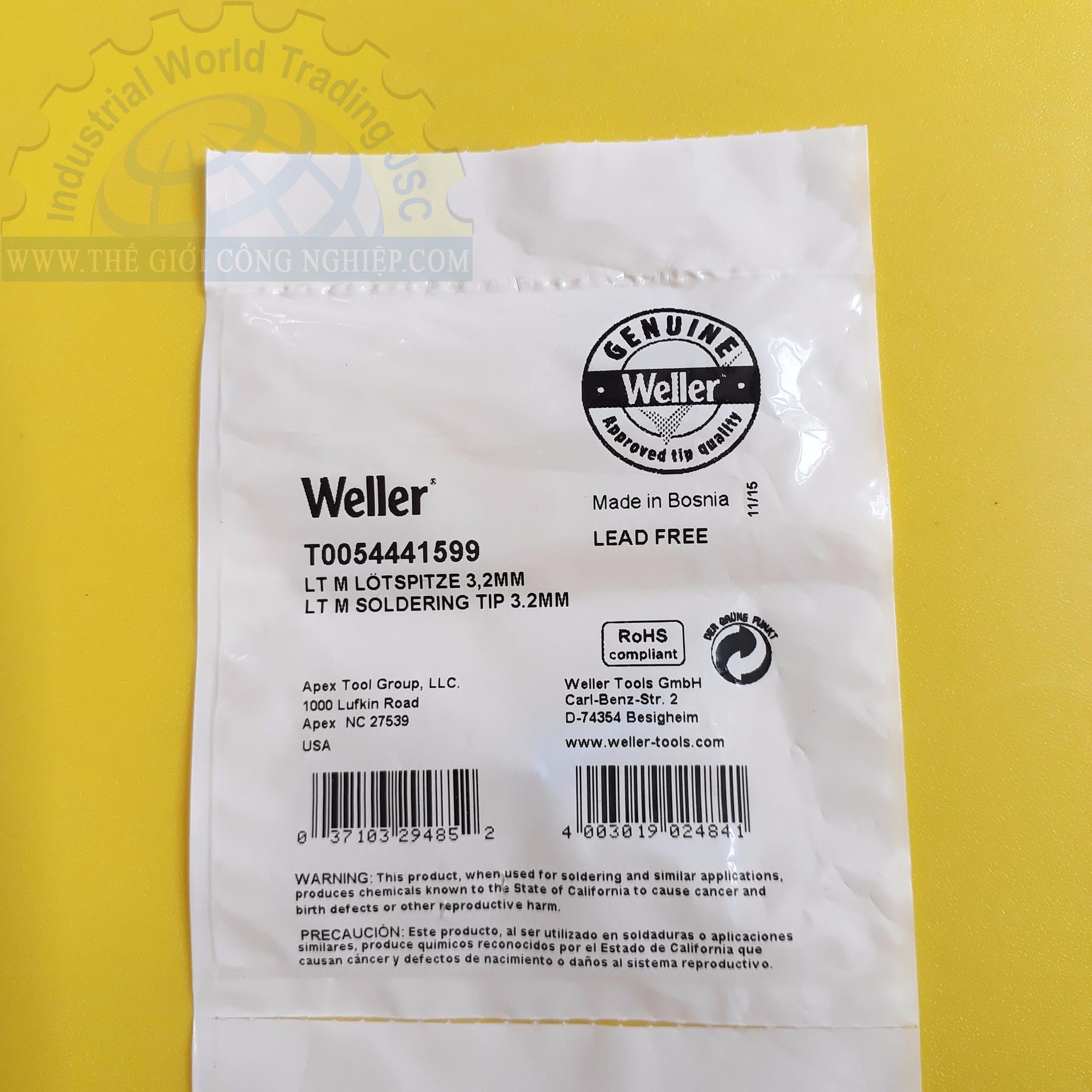 Tip hàn 3.2mm WELLER LTM, cho máy hàn thiếc WSP80