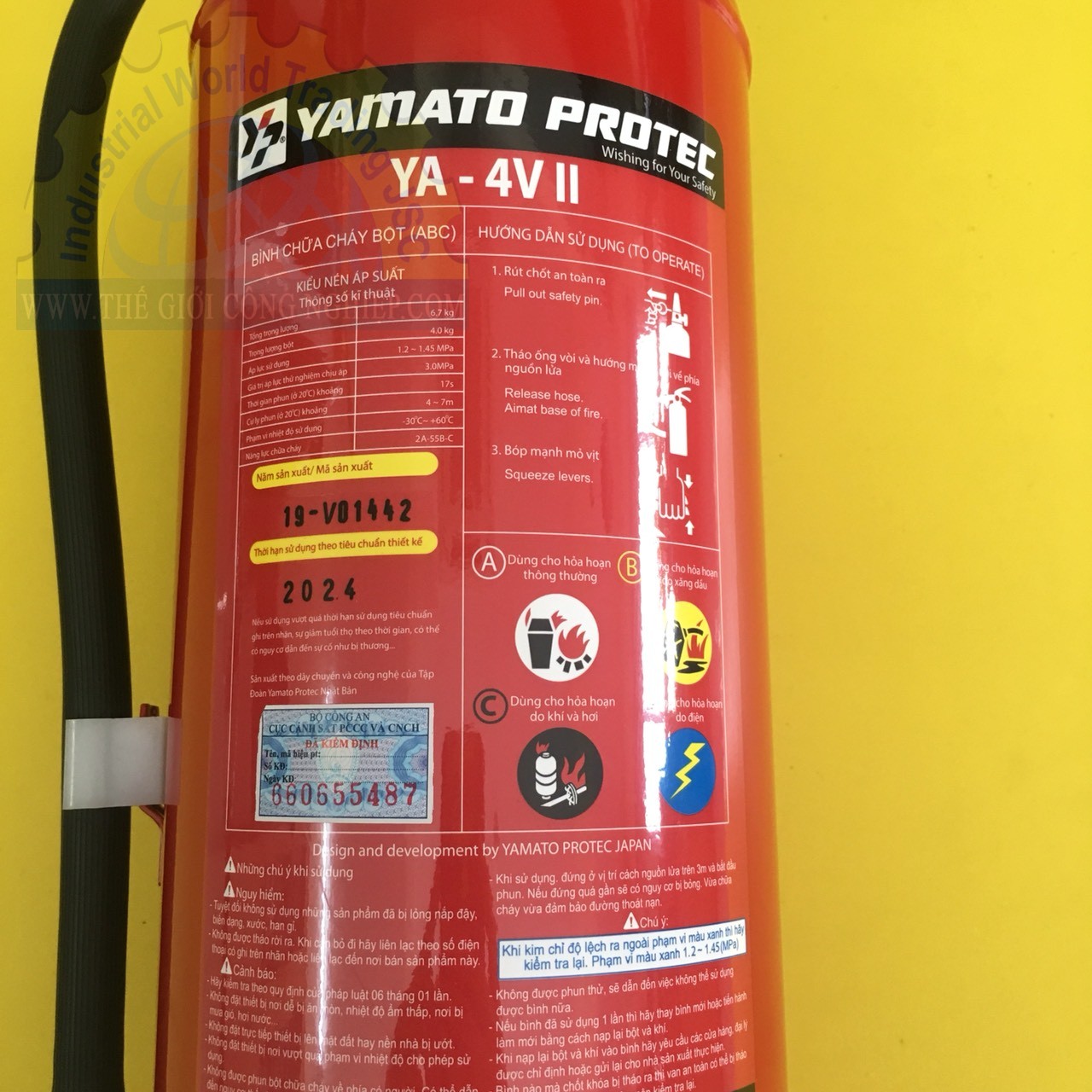 Bình chữa cháy bột ABC 4kg Yamato YA-4 VII