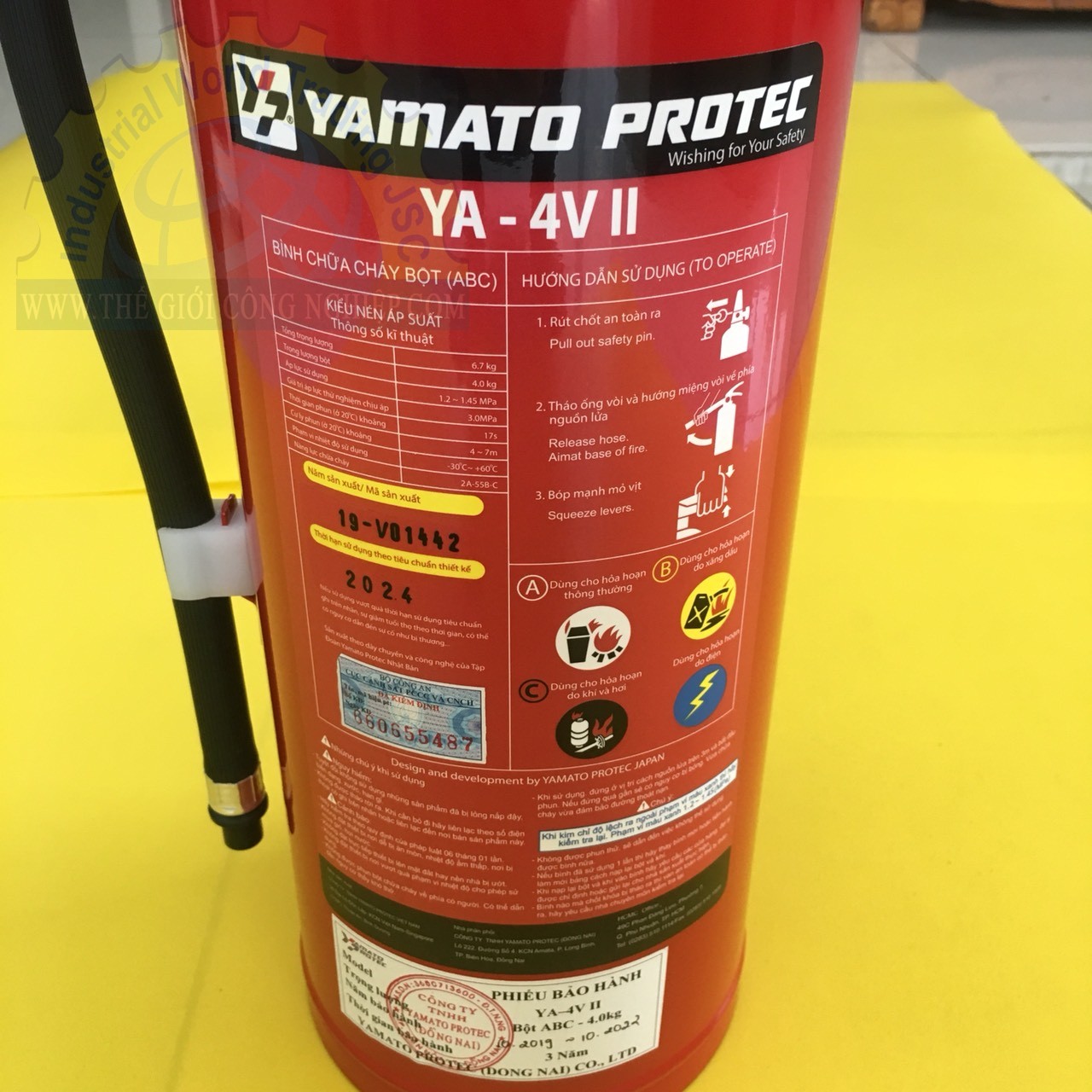 Bình chữa cháy bột ABC 4kg Yamato YA-4 VII