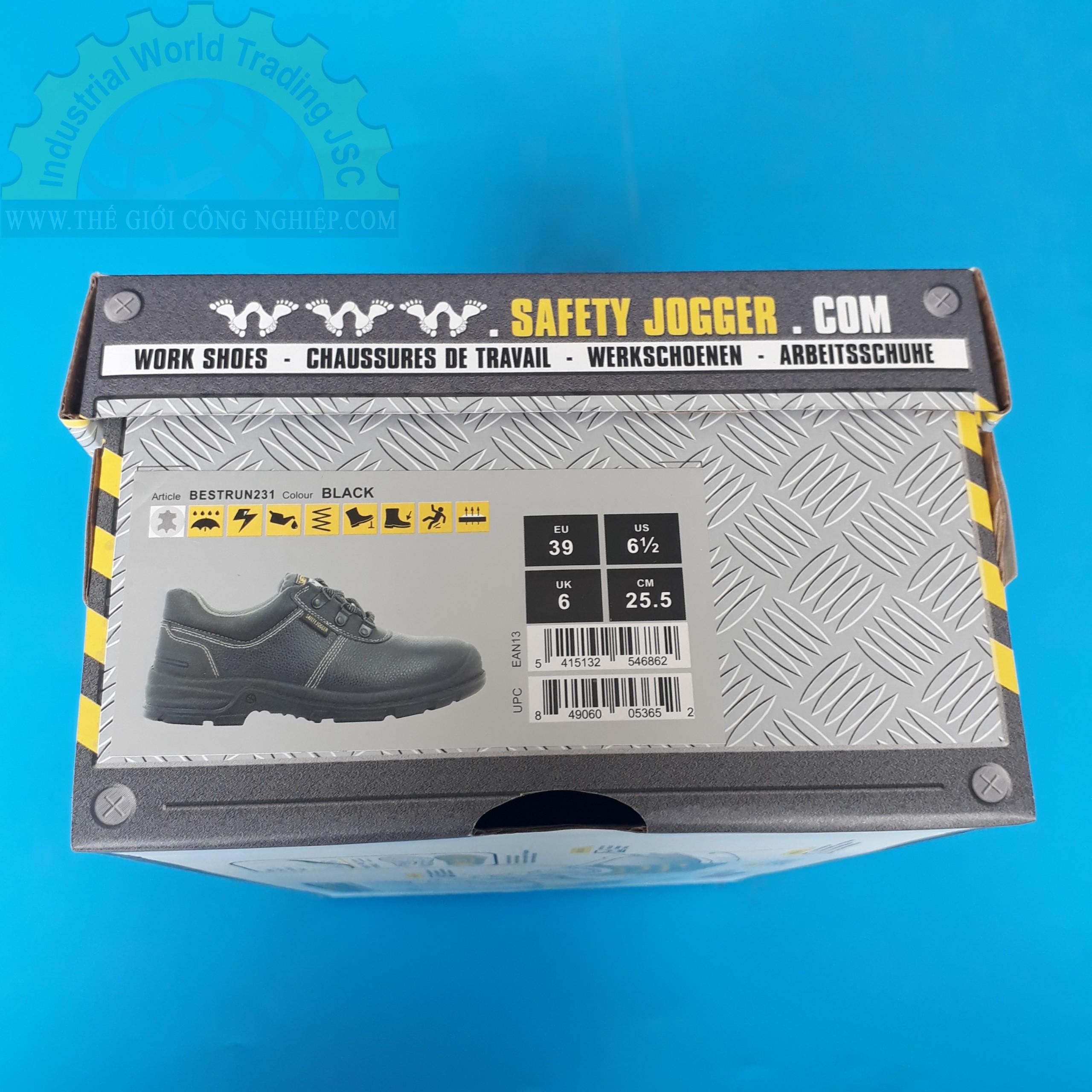  Giày bảo hộ lao động SafetyJogger cổ thấp, có dây, size 39