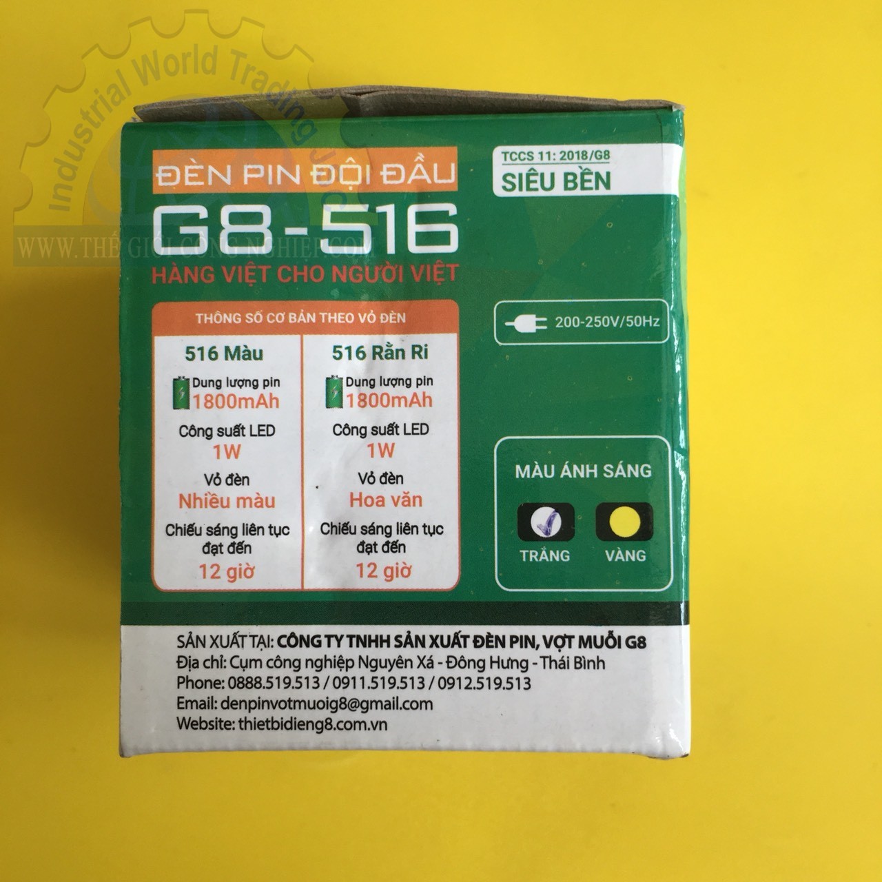 Đèn pin đội đầu ánh sáng trắng OEM-1150 G8-516