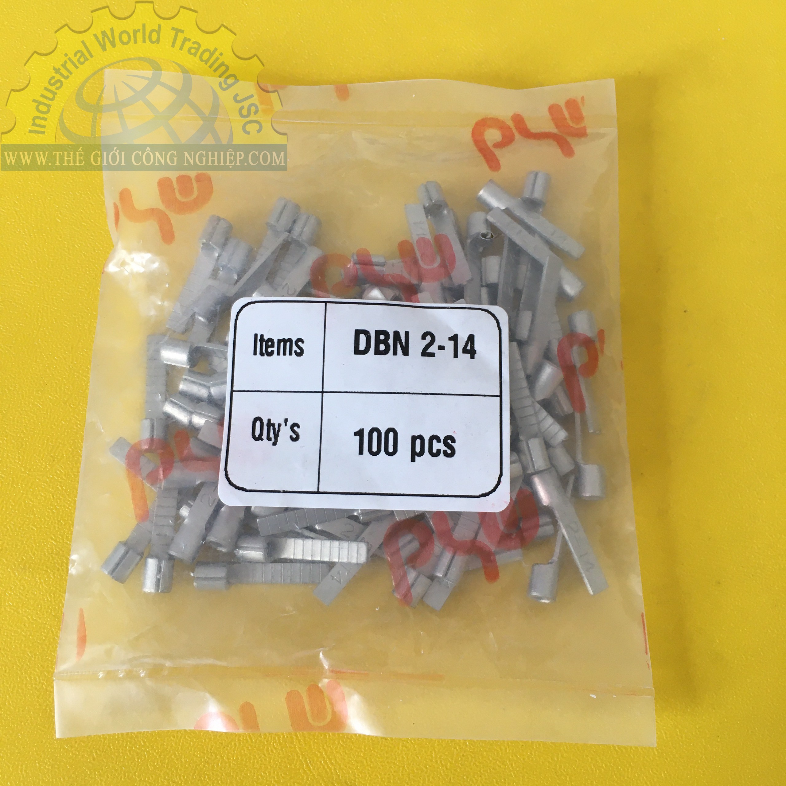 Đầu cos pin OEM DBN2-14, chiều dài pin 14mm, dẹp trần đặc