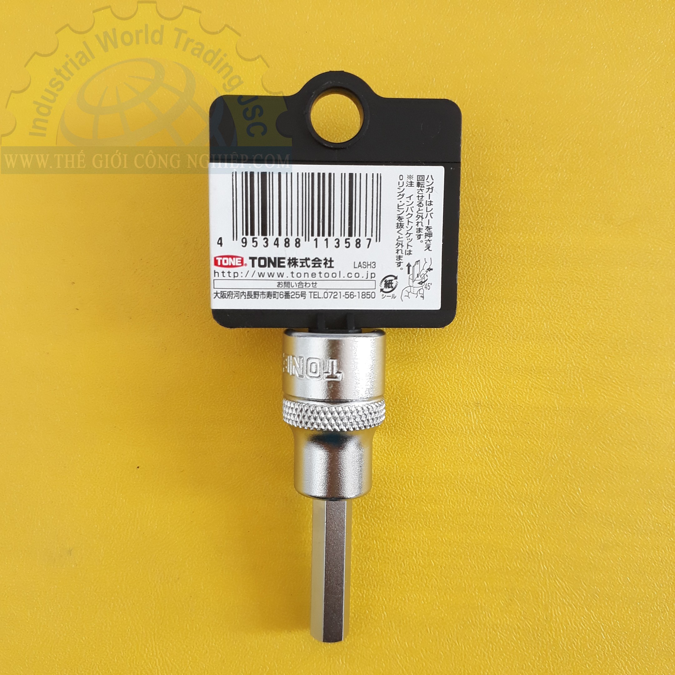 Đầu tuýp 3/8 TONE 3H-06, lỗ trong 9.53mm/ 3/8 inch