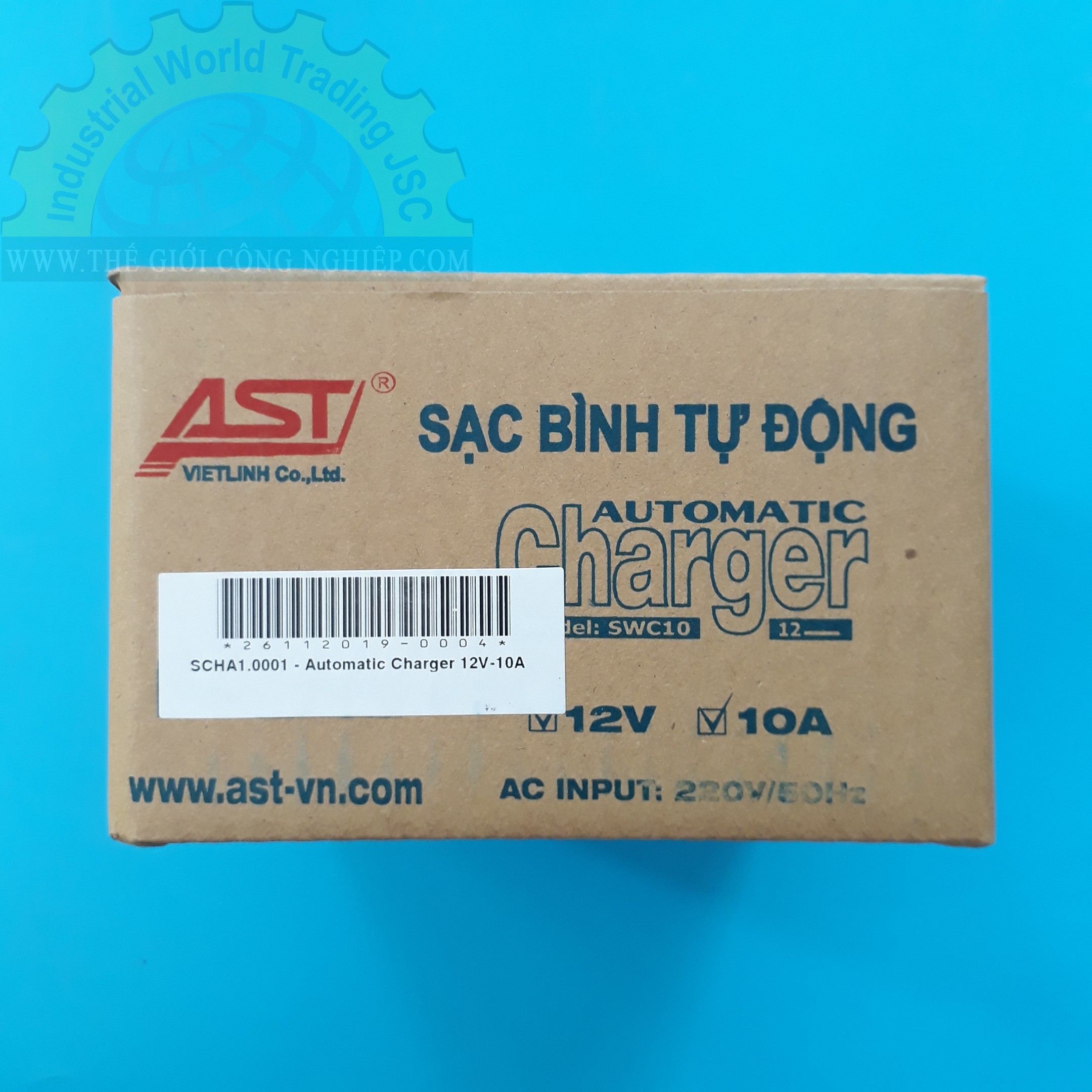 Sạc ắc quy tự động AST SWC10, 10A-12V , điện áp vào 190 - 245 VA, 50Hz