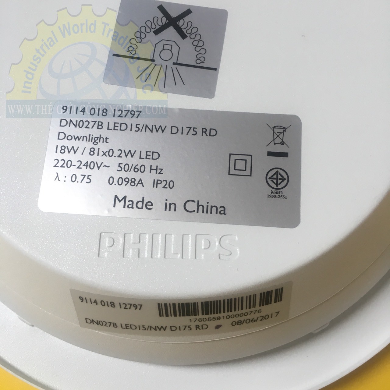 Đèn led âm trần tròn 18w Philips 48283