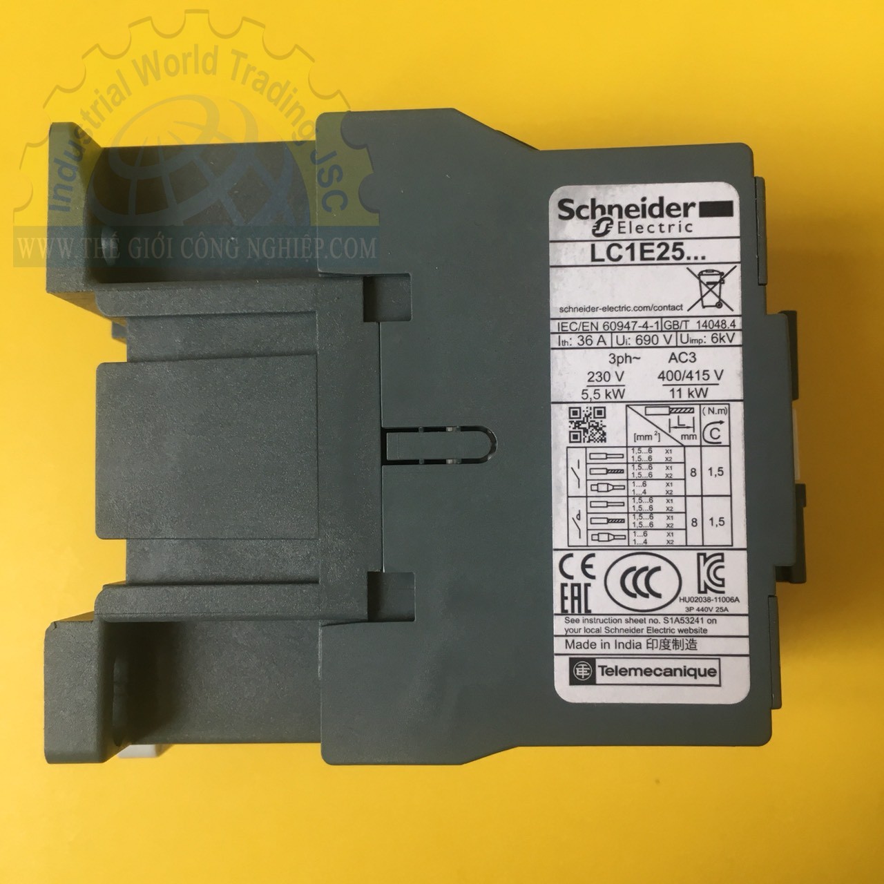 Khởi đồng từ Schneider Electric LC1E2510M5 25A, 11KW Coil 220V