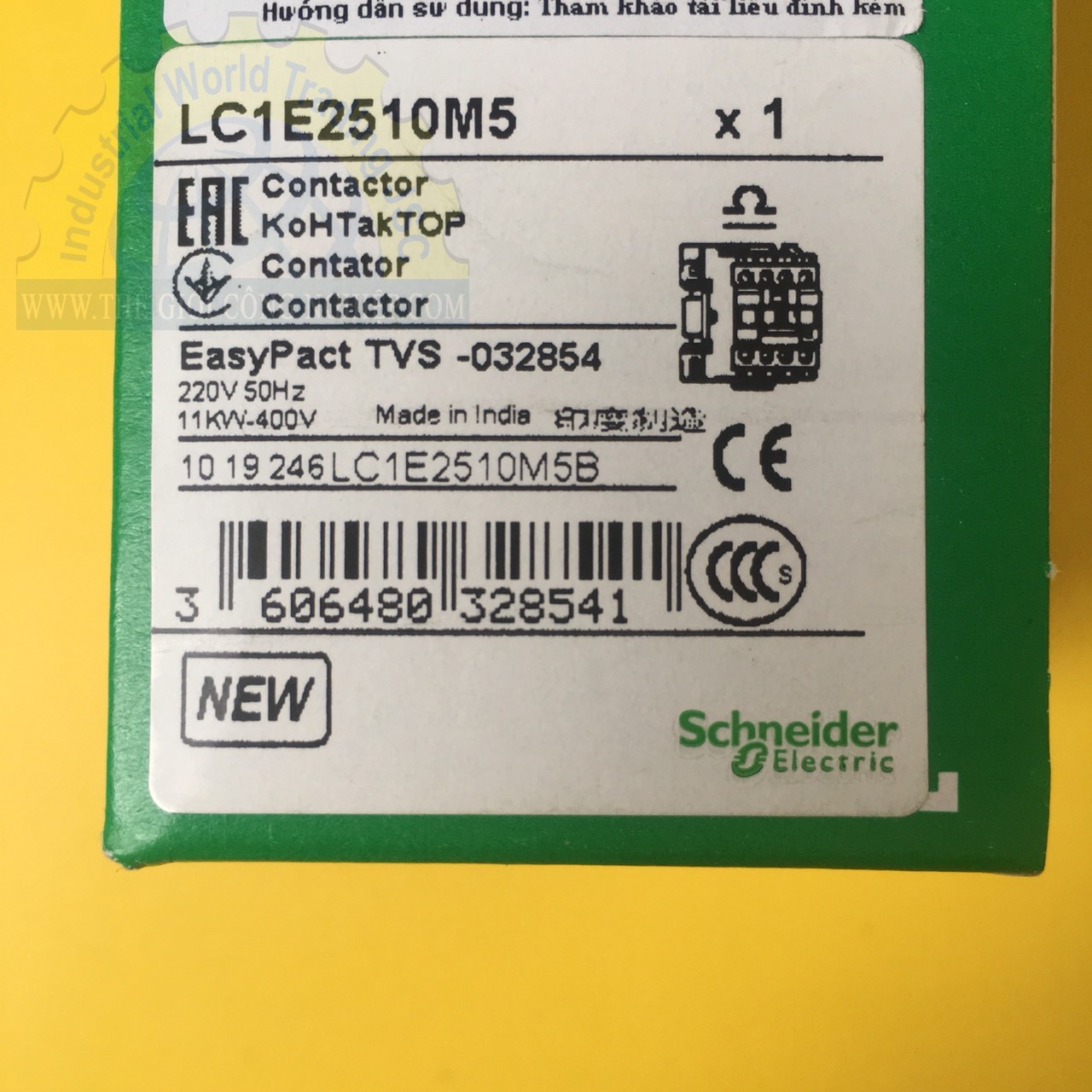 Khởi đồng từ Schneider Electric LC1E2510M5 25A, 11KW Coil 220V