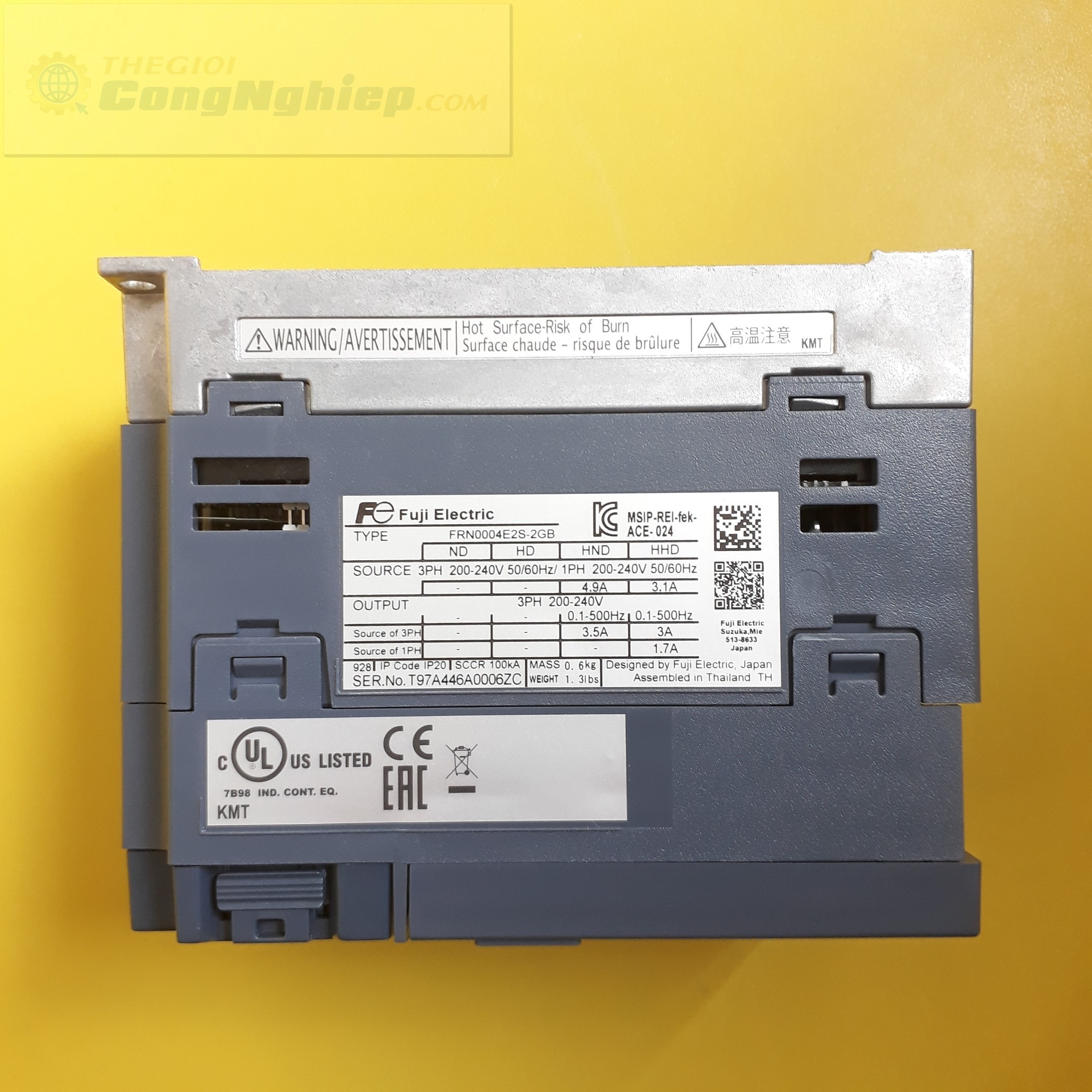 Biến tần 3 pha FujiElectric FRN0004E2S-2GB, 0.75 kW