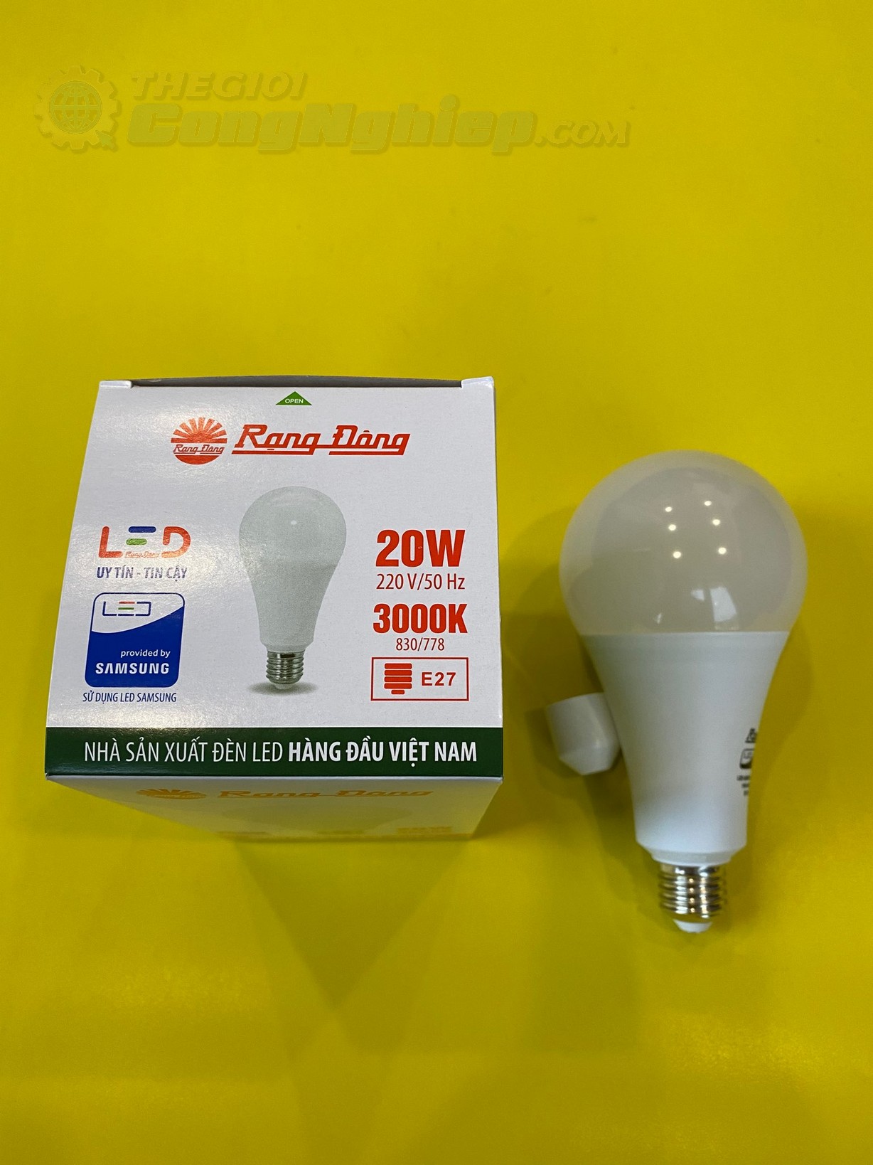 Bóng đèn led bulb tròn 20w Rạng đông LED A95N1/20W.H Ánh Sáng Vàng