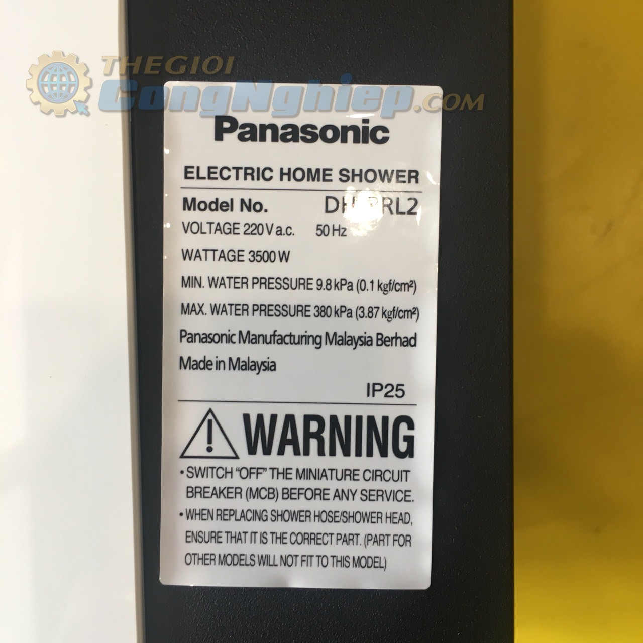 Máy nước nóng trực tiếp Panasonic DH-3RL2VH, AC 220V/50H, 3.5W