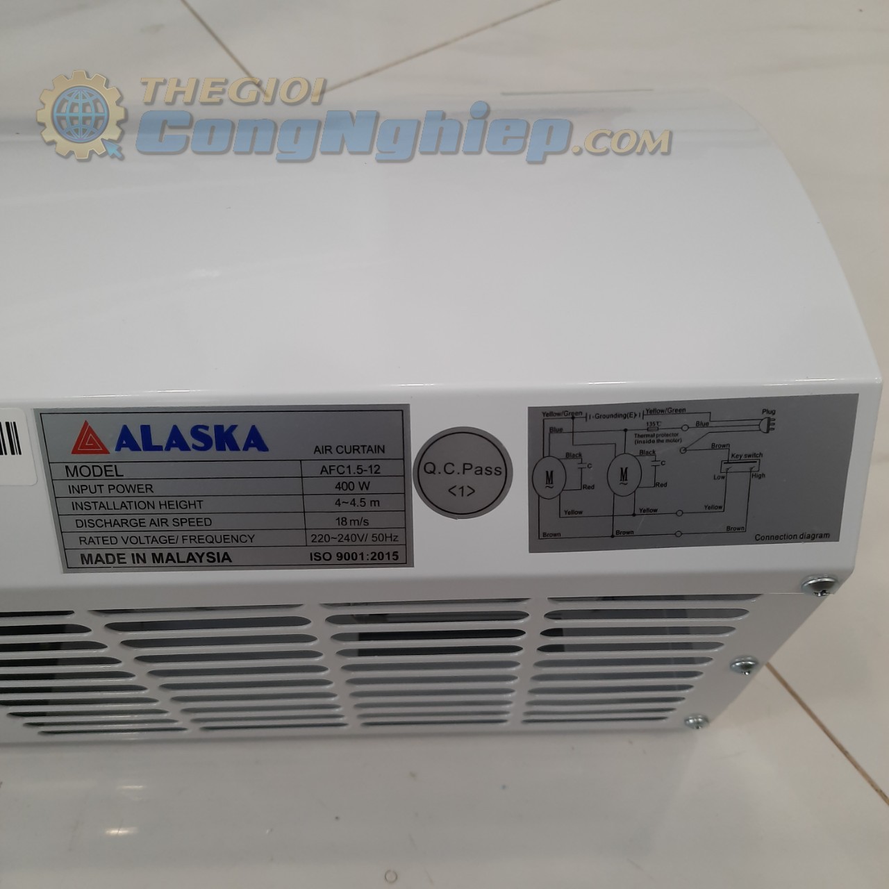 Quạt chắn gió ALASKA AFC-1.5-12 công suất 400w