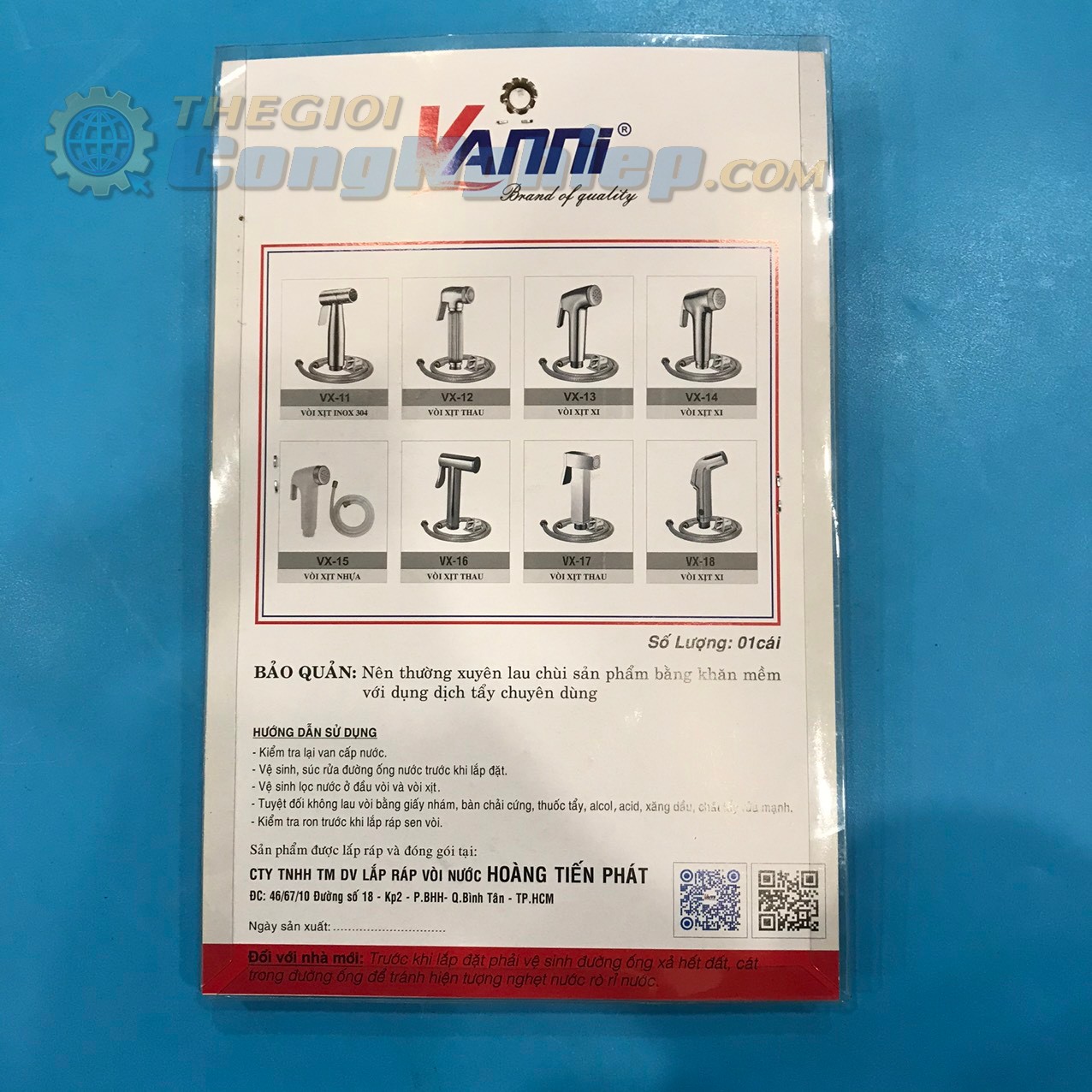 Vòi xịt vệ sinh xi Vanni VX-13