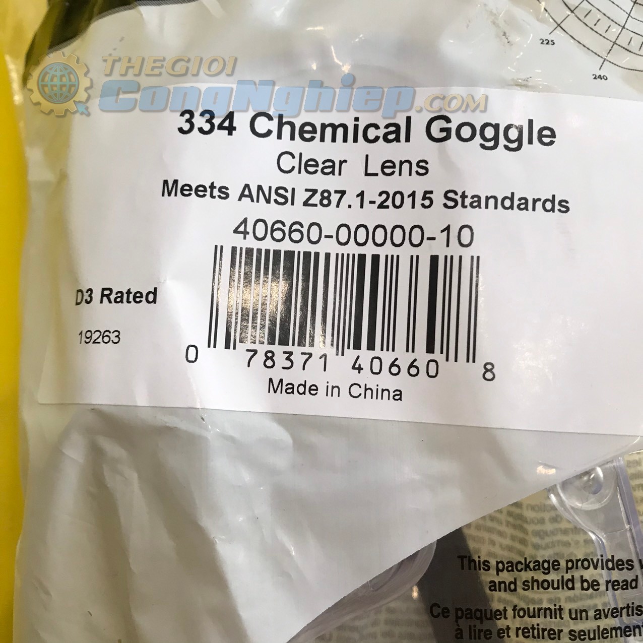 Kính chống hóa chất 3M 334 Chemical Goggle