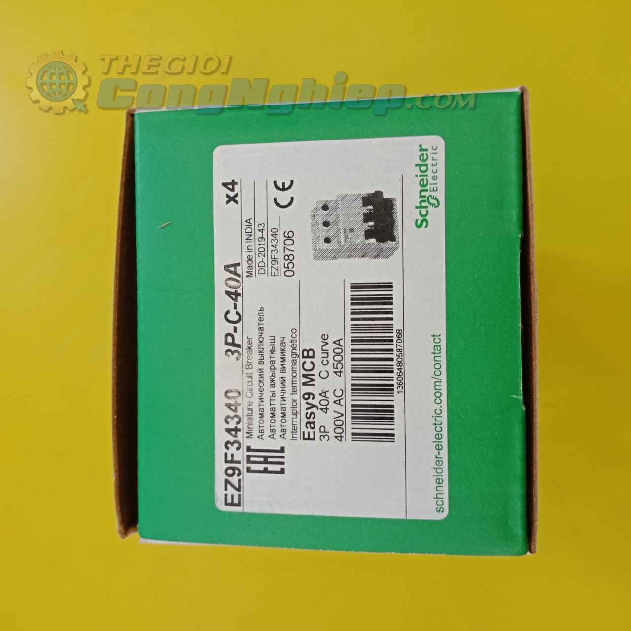 Cầu dao tự động schneider EZ9F34340 3P 40A 4.5kA 400/415V