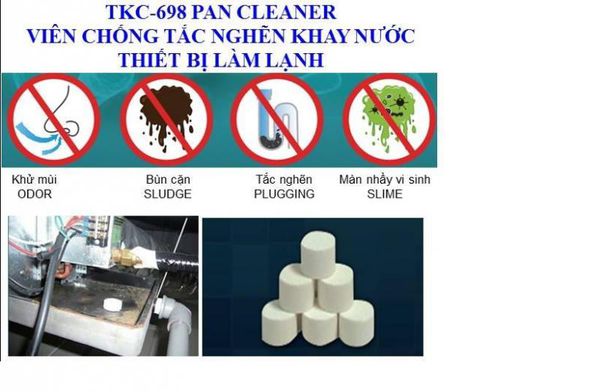 Viên diệt khuẩn và chống tắc nghẽn khay nước thiết bị làm lạnh TKC-698, thùng 114 viên